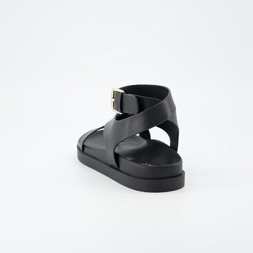 CUSHIONAIRE Women's Wide Width Ankle Wrap Sandal +Comfort