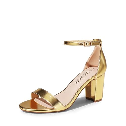 Dream Pairs Women's Chunky Low Heel Sandal Pump