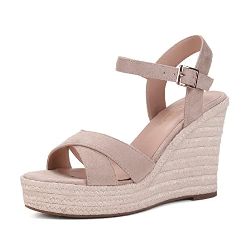 VICKI·VICKI Women's Wedge Ankle Strap Platform Sandals