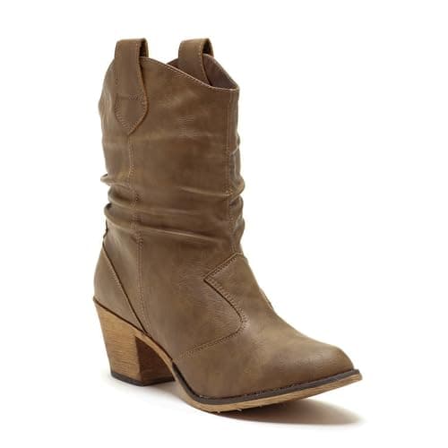 Charles Albert Women's Modern Western Cowboy Distressed Boot