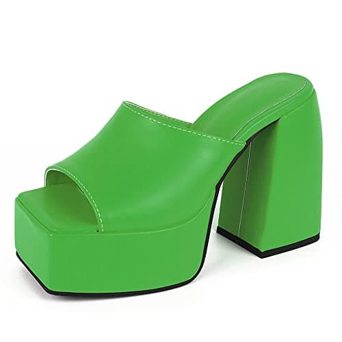 Mikarka Women's Slip-On Platform Heeled Sandals