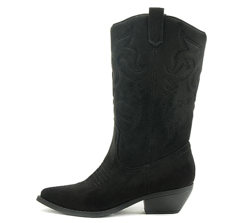 Women's Western Cowboy Stitched Pointed Toe Ankle Boot - Soda RENO