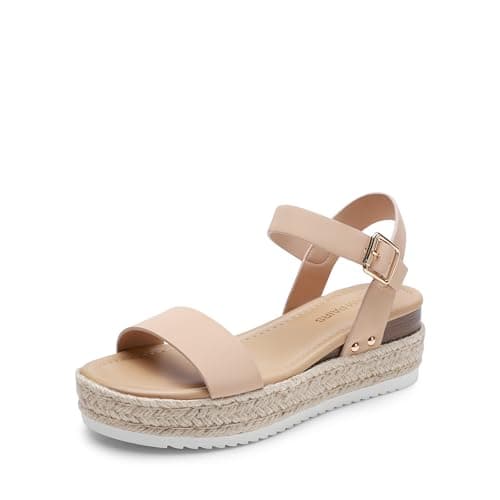 DREAM PAIRS Women's Comfortable Wedge Espadrille Sandals, Open Toe Summer Dress Up Casual