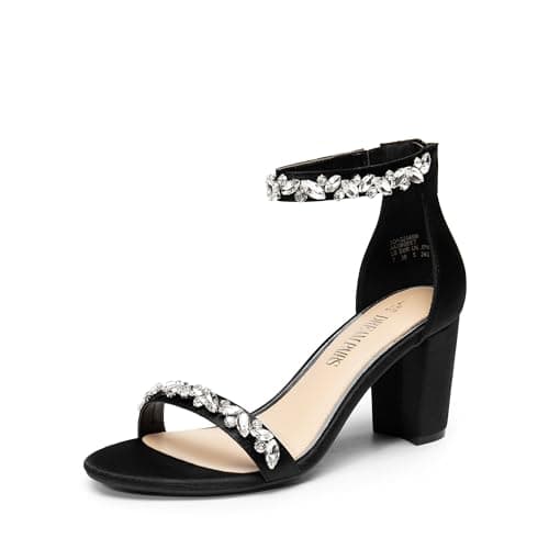 Dream Pairs Women's Chunky Low Heel Sandal Pump
