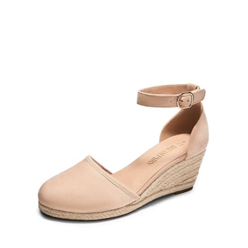 Dream Pairs Women's Ankle Strap Platform Wedge Espadrilles