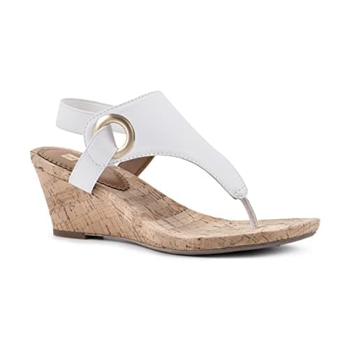 WHITE MOUNTAIN Women's Cork Wedge Sandal