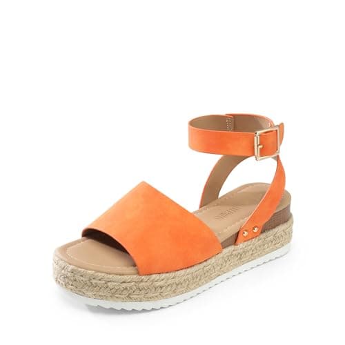 Dream Pairs Women's Comfortable Casual Ankle Strap Espadrille Wedge Shoes