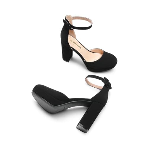 Dream Pairs Women's Chunky Heel Bridal Party Wedding Shoes