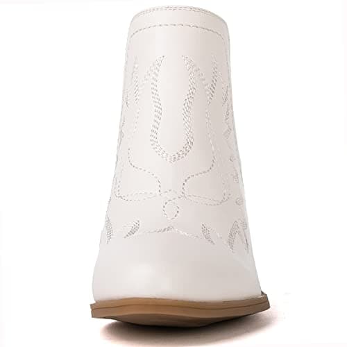GLOBALWIN Women's Pull-On Ankle Boots Western Cowboy Cowgirl Style