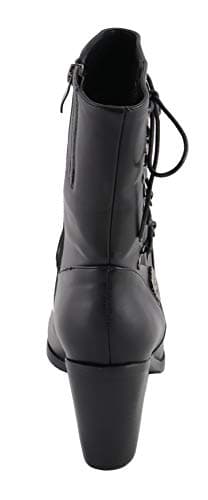 Milwaukee Leather Women's Black Lace-Side Fashion Motorcycle Boots MBL9436