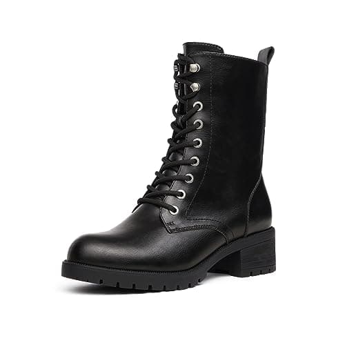 Women's Lace-up Mid-calf Combat Boots for Winter