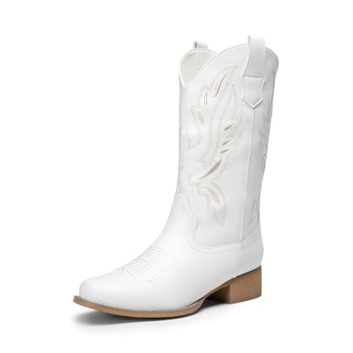 Dream Pairs Women's Embroidered Cowboy Cowgirl Boots for Theme Parties
