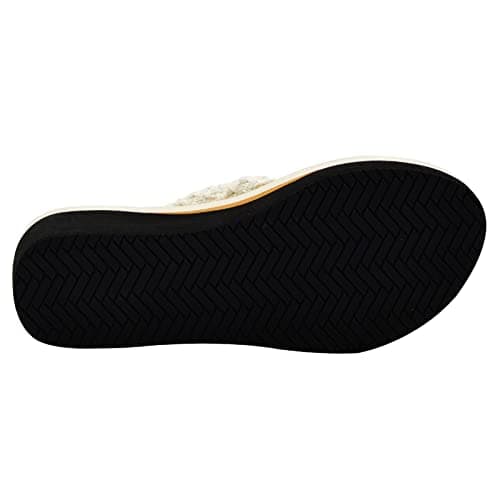MALIDA Women's Arch Support Wedge Flip Flops with Soft Rubber Sole