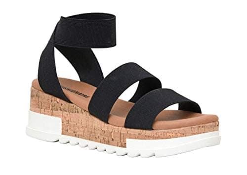 CUSHIONAIRE Women's Naomi Cork Wedge Sandal (Wide Widths Available)