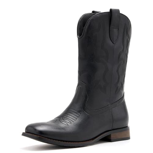 Classic Embroidered Cowboy Boots for Men Durable & Fashionable
