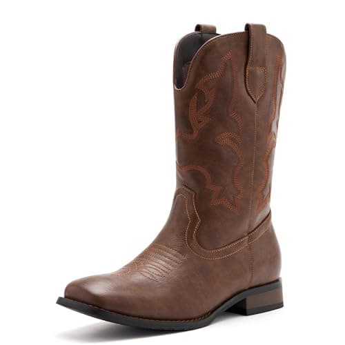 Classic Embroidered Cowboy Boots for Men Durable & Fashionable