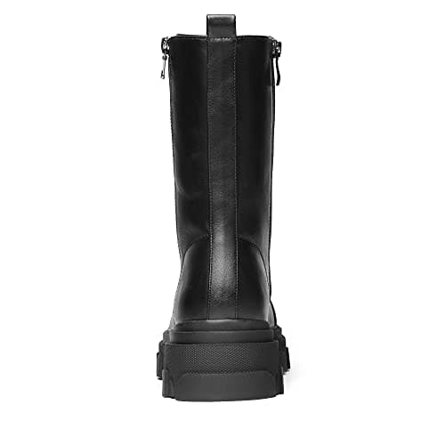 Women's Lace Up Combat Boots with Chunky Platform Sole