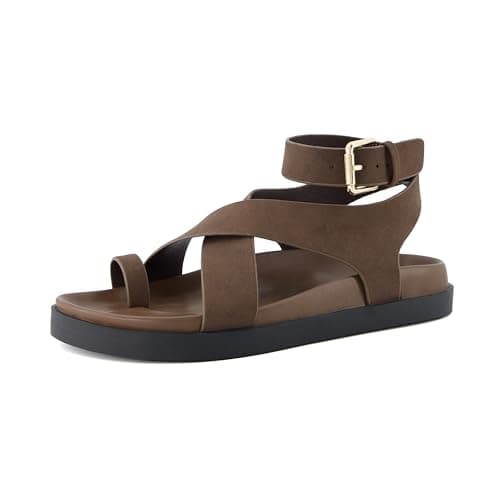 CUSHIONAIRE Women's Wide Width Ankle Wrap Sandal +Comfort