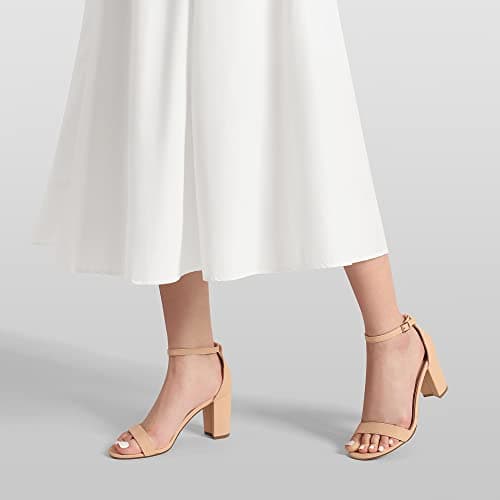 Dream Pairs Women's Chunky Low Heel Sandal Pump