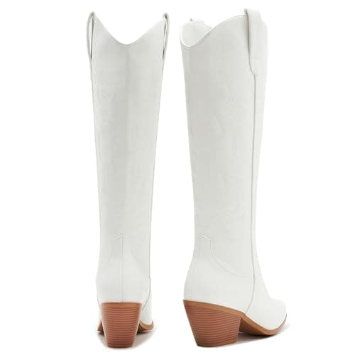 Classic Embroidered ZXHYZLZ Cowgirl Boots for Women Knee High 2" Heel