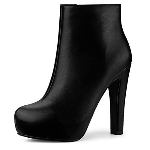 Allegra K Women's Chunky Heel Platform Ankle Boots