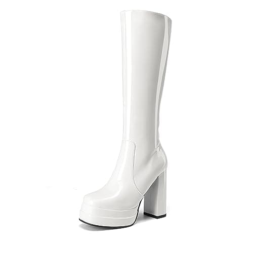 Women's Platform Heeled Knee High Boots for Fall