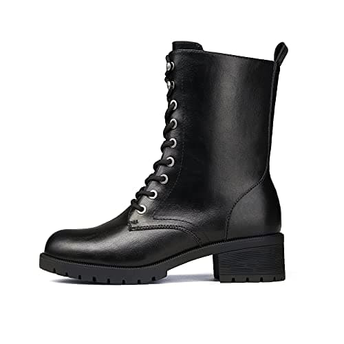 Women's Lace-up Mid-calf Combat Boots for Winter
