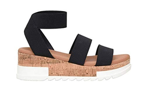 CUSHIONAIRE Women's Naomi Cork Wedge Sandal (Wide Widths Available)