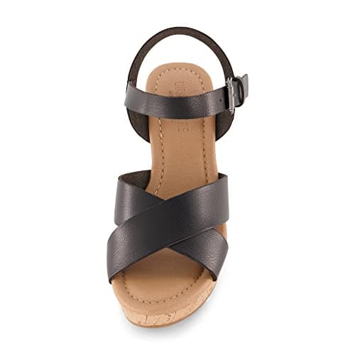 Cushionaire Women's Rosie Cork Wedge Sandal with Memory Foam