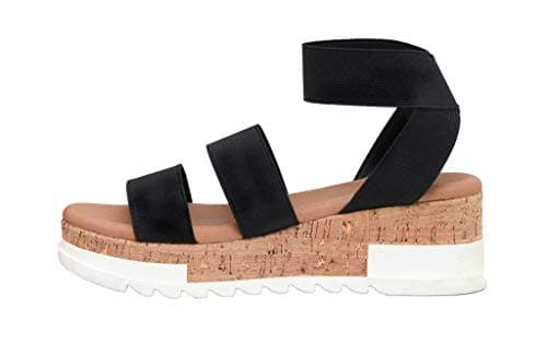 CUSHIONAIRE Women's Naomi Cork Wedge Sandal (Wide Widths Available)