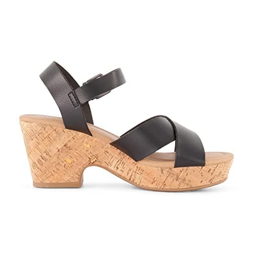 Cushionaire Women's Rosie Cork Wedge Sandal with Memory Foam