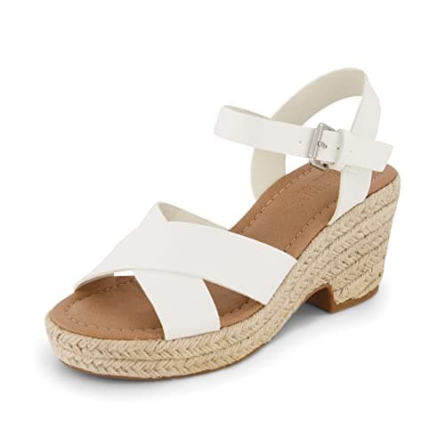 CUSHIONAIRE Women's Robbie Espadrille Wedge Sandal + Memory Foam & Wide Widths