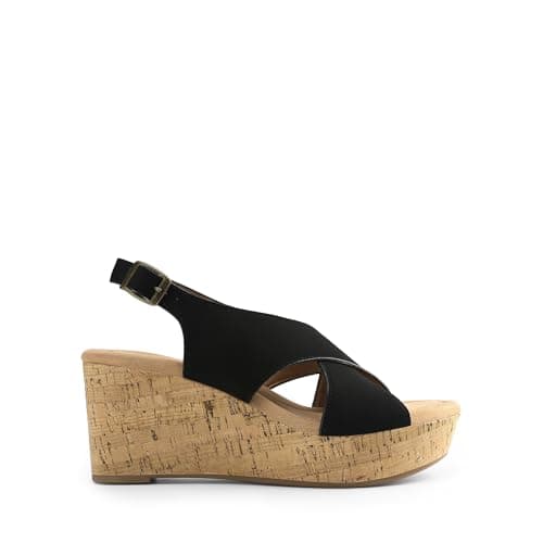 DREAM PAIRS Women's Comfortable Ankle Strap Platform Wedge Sandals
