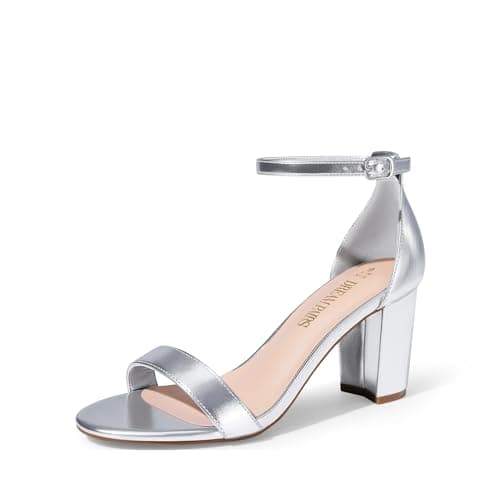 Dream Pairs Women's Chunky Low Heel Sandal Pump