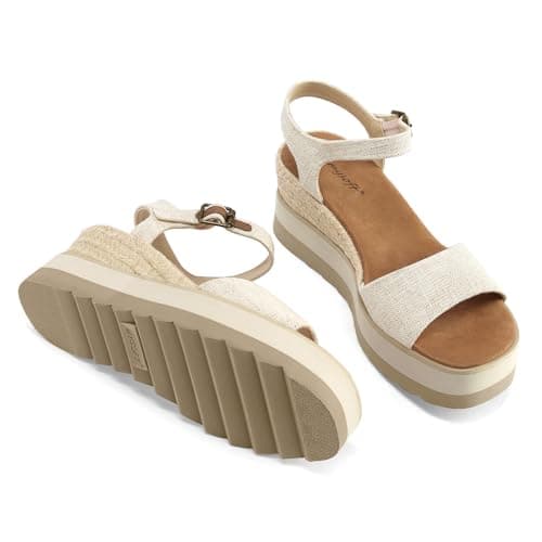 Womens Mysoft Espadrille Wedge Sandals EVA Sole Buckleanych Open Toe