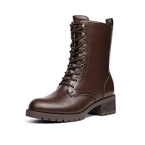 Women's Lace-up Mid-calf Combat Boots for Winter