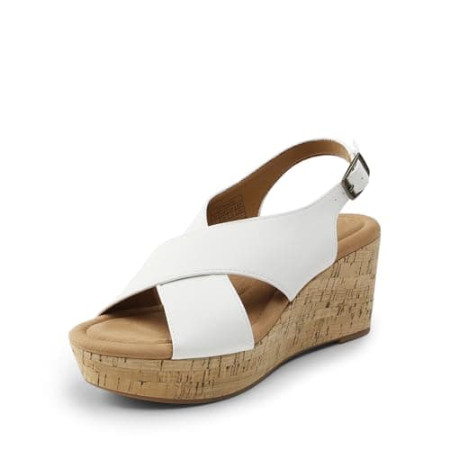 DREAM PAIRS Women's Comfortable Ankle Strap Platform Wedge Sandals