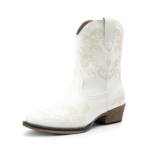 Dream Pairs Women's Western Ankle Boots - Chunky Heels, Square Toe
