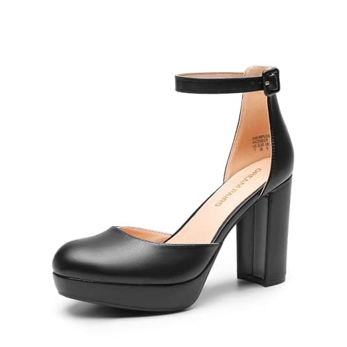 Dream Pairs Women's Chunky Heel Bridal Party Wedding Shoes