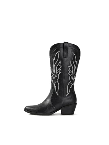 Western Cowgirl Boots - Fashion Pointy Toe Skemic Boots
