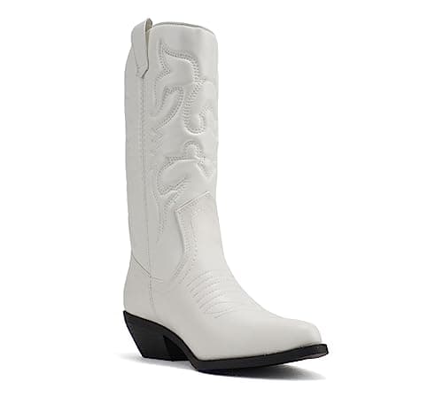 Women's Western Cowboy Stitched Pointed Toe Ankle Boot - Soda RENO