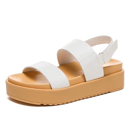 Gorfen Women's Comfortable Open Toe Platform Sandal with Adjustable Strap