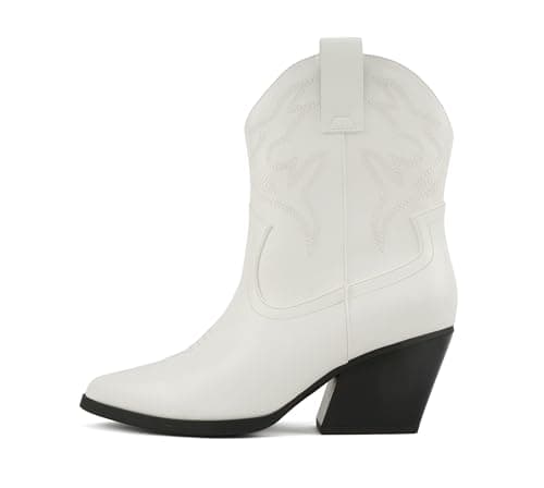 BLAZING Women's Western Bootie Pointe Toe Low Heel (Wide Fit Available)