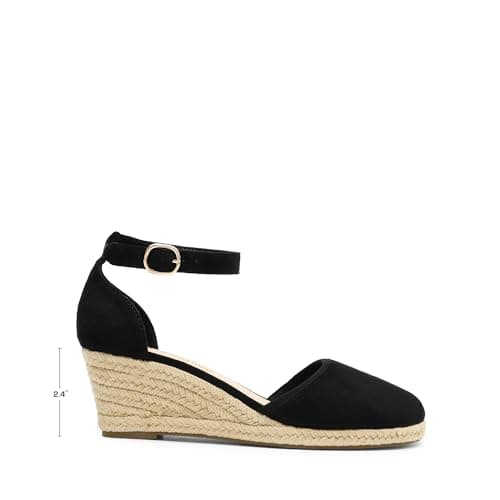 Dream Pairs Women's Ankle Strap Platform Wedge Espadrilles