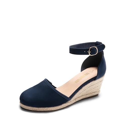 Dream Pairs Women's Ankle Strap Platform Wedge Espadrilles