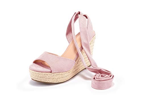 Liyuandian Women's Platform Espadrille Wedges Heel Sandals with Ankle Strap