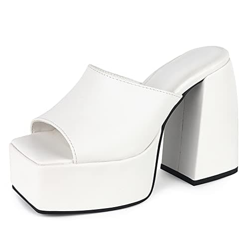 Mikarka Women's Slip-On Platform Heeled Sandals