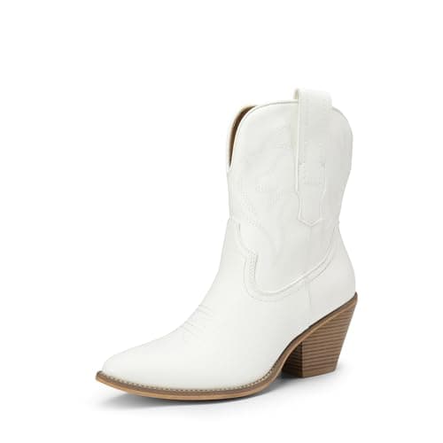 Dream Pairs Women's Western Ankle Boots Cowgirl Heel Pointed Toe