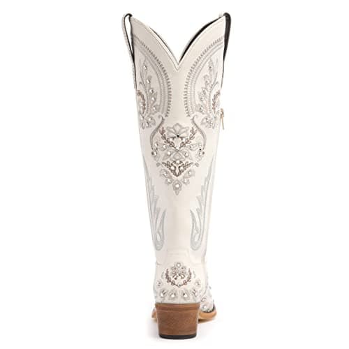 Western Embroidered Rhinestone Knee High Cowboy Boots for Women