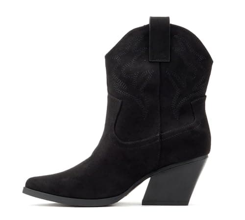 BLAZING Women's Western Bootie Pointe Toe Low Heel (Wide Fit Available)